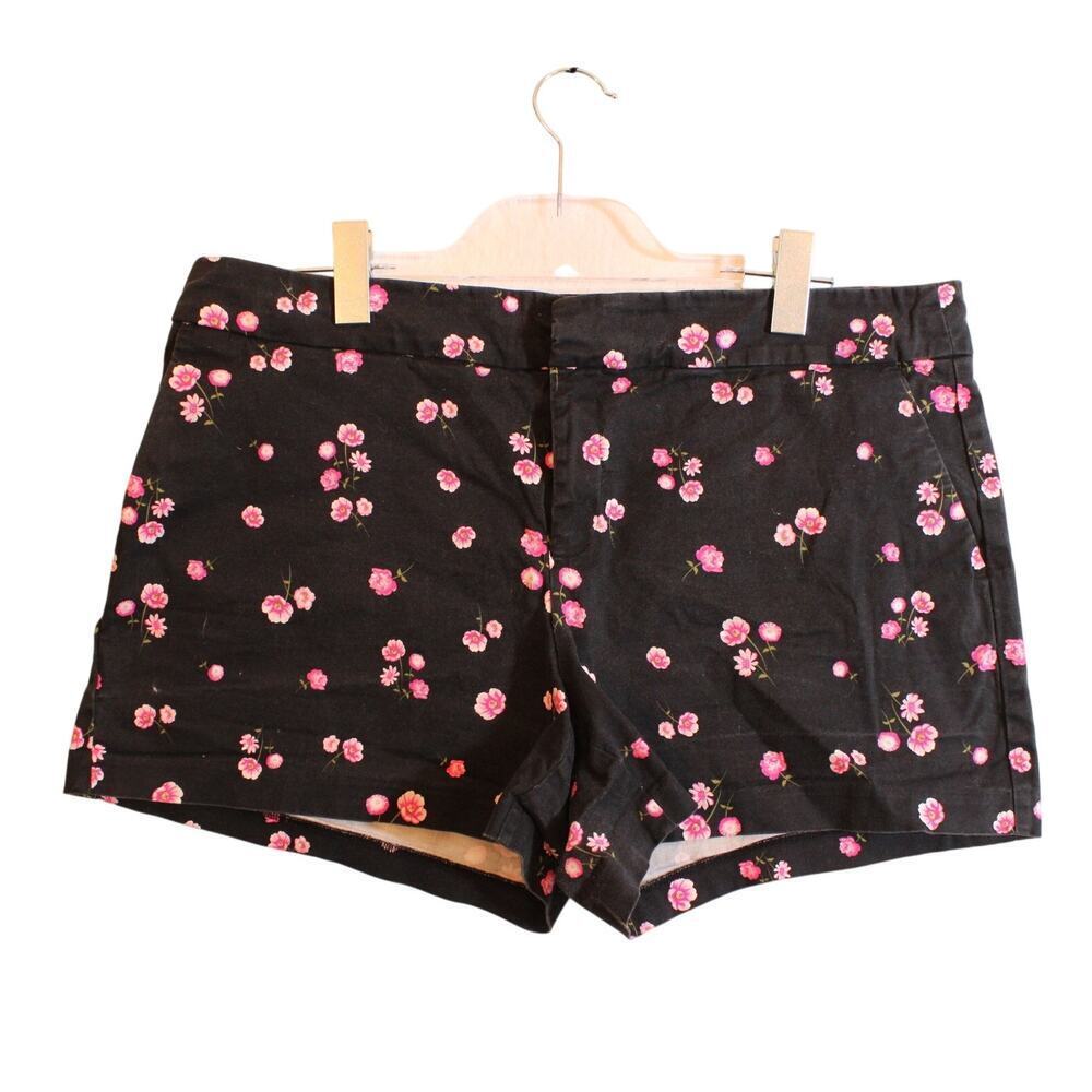 Maison Jules WOMEN'S PRINTED REFINED SHORTS BLACK 14 US